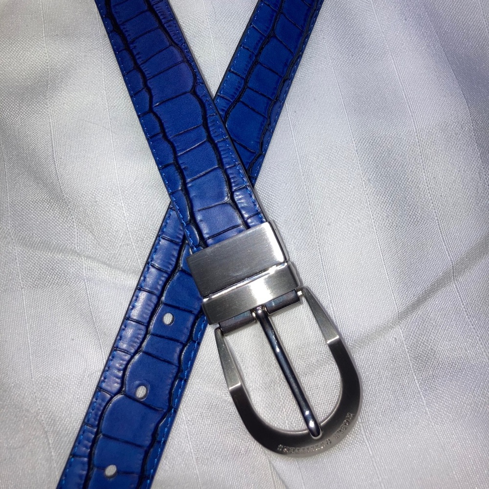 Noble Outfitters equestrian blue gray leather belt